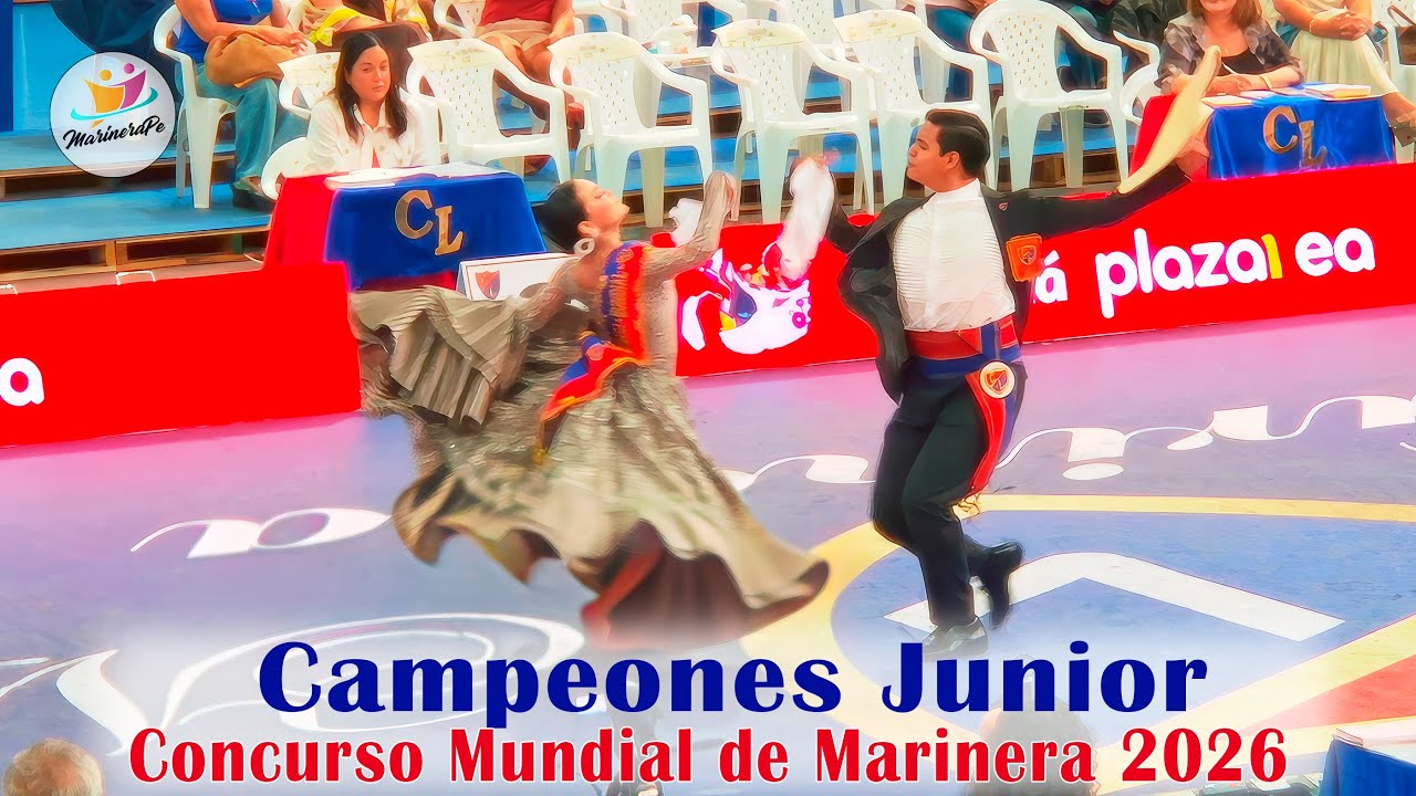 Cholito pantalón blanco | Campeones Junior Astryd Vargas y Mauricio Cárdenas | Mundial Marinera 2026