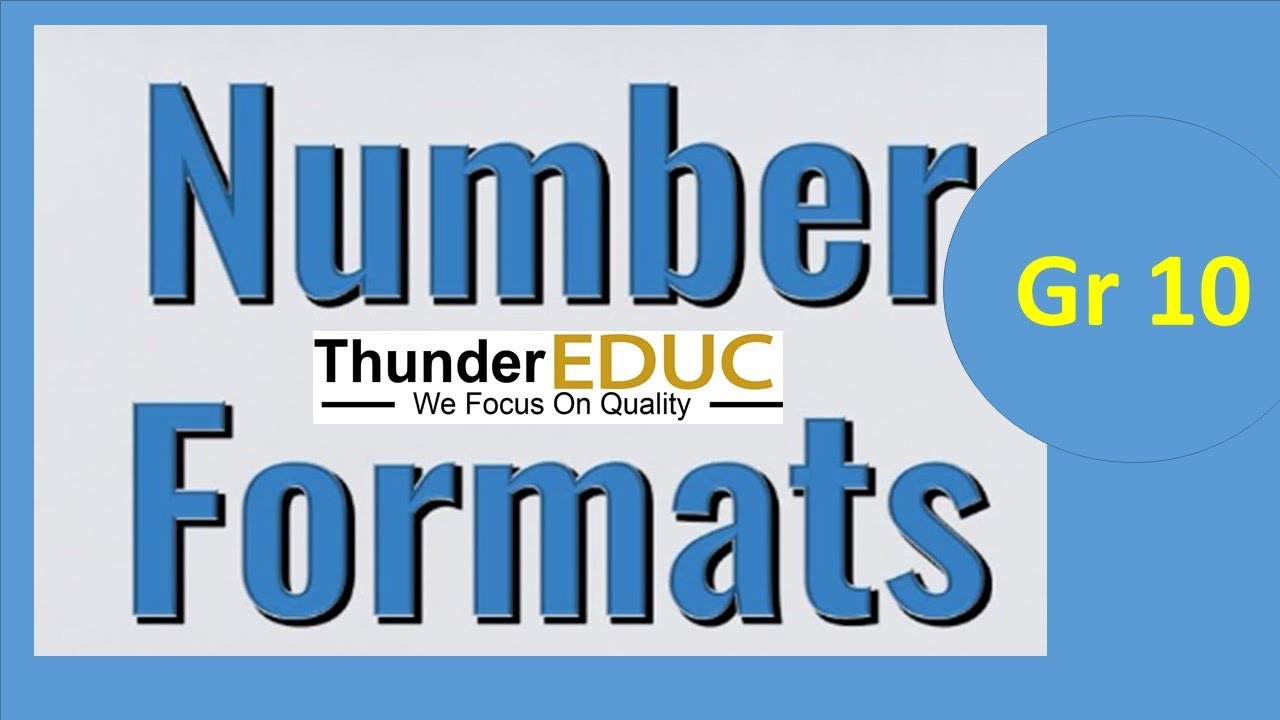 NUMBER FORMATS MATHEMATICAL LITERACY GRADE 10 NUMBERS THUNDEREDUC