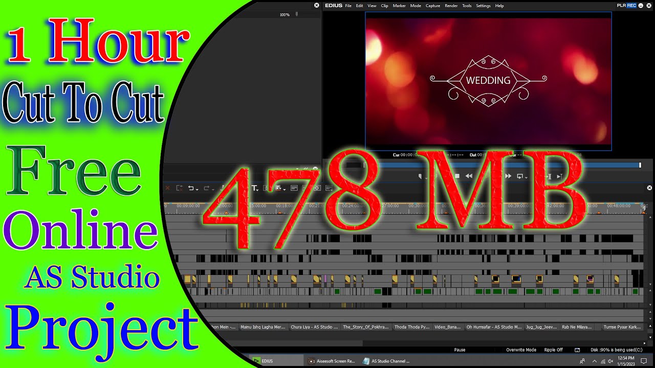 1 Hour Cut To Cut Cinematic Project Edius 7,8.9,10X Project Free Download By AS Studio