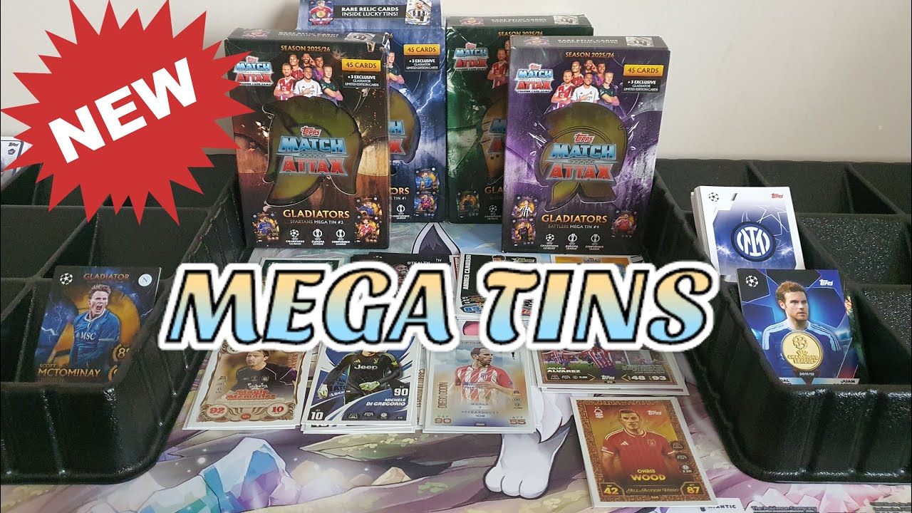 Yeni ! Topps Match Attax 2025/26 Mega Tinler 3 & 4