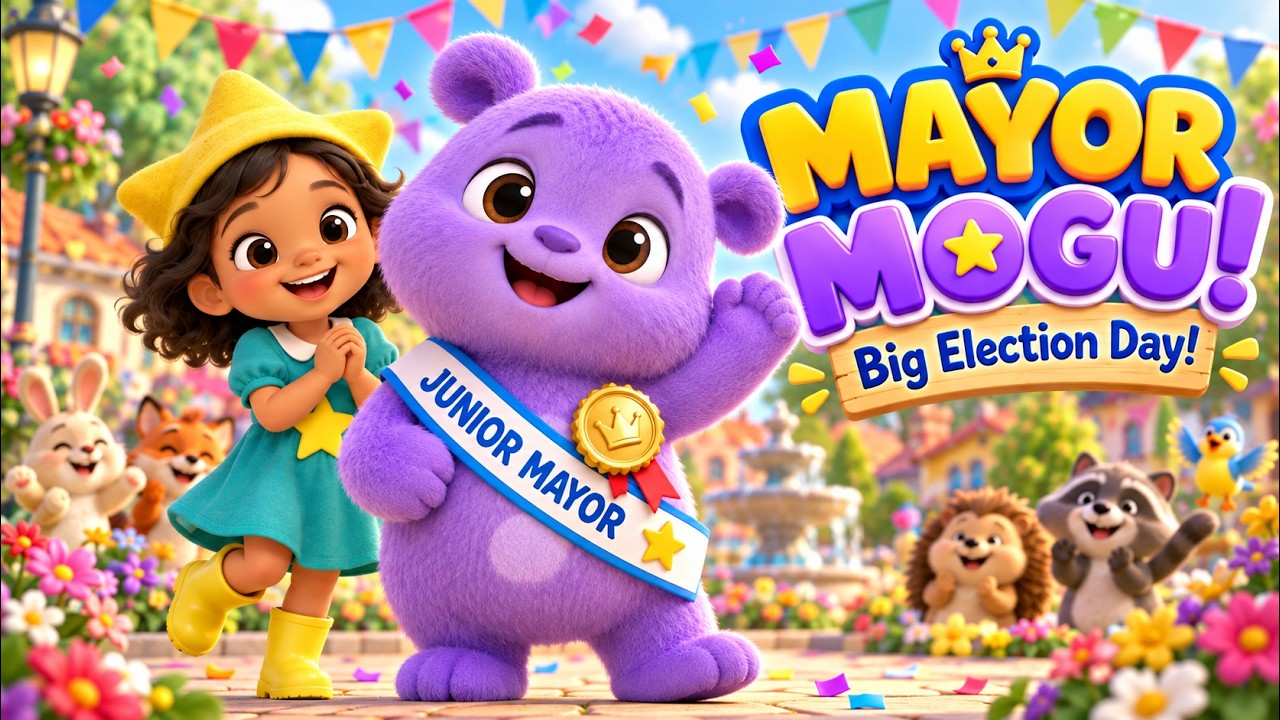 Mayor Mogu's Big Election Day! 🐻 | Fun Cartoons for Kids