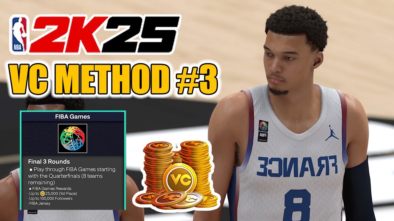 NBA 2K25 BEST VC METHOD #3 EASY 25,000 VC