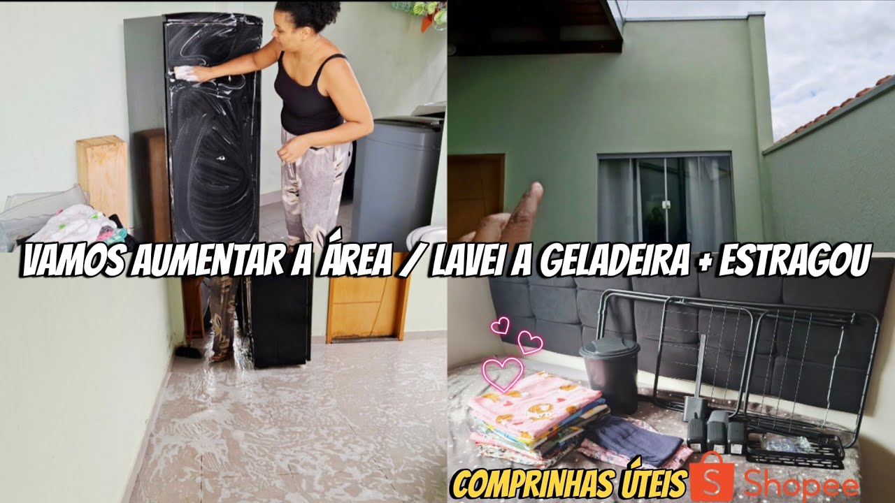 As Portas ESTRAGOU / Lavei a Geladeira e a Área, vamos aumentar a Área da Garagem + Comprinhas 