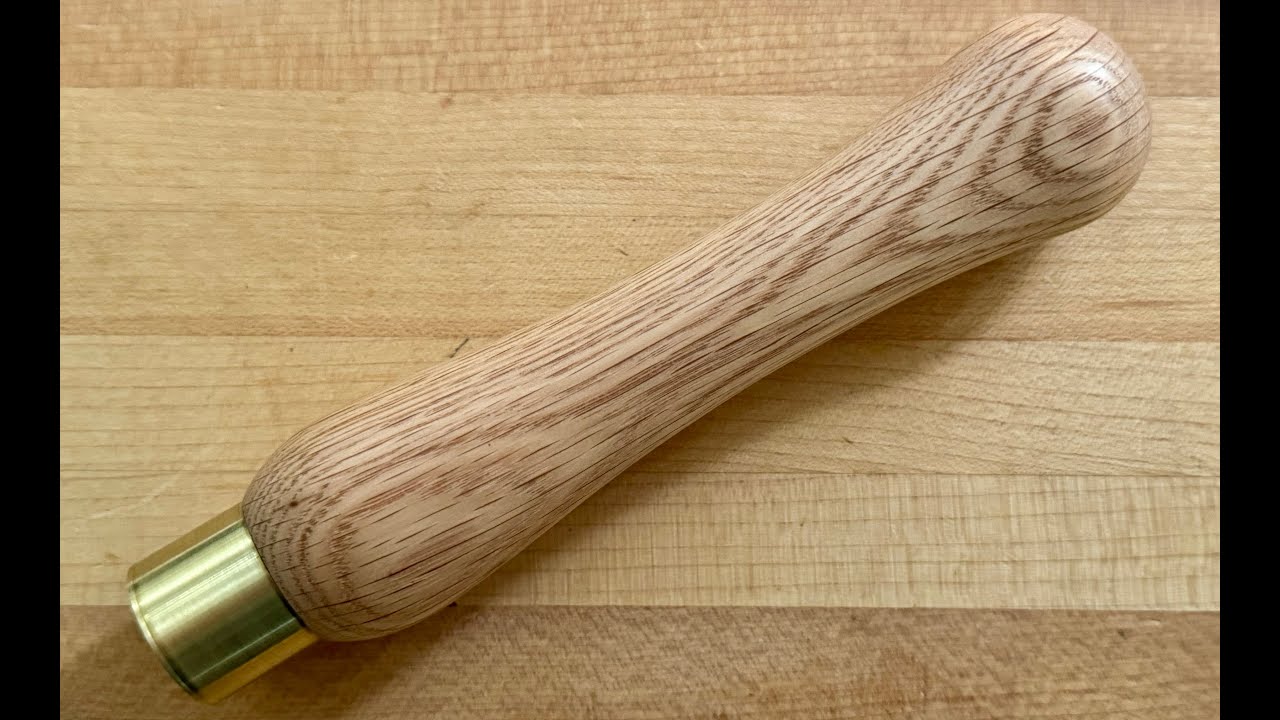 Turning a Small Tool Handle with Brass Ferrule - How To - Woodturning