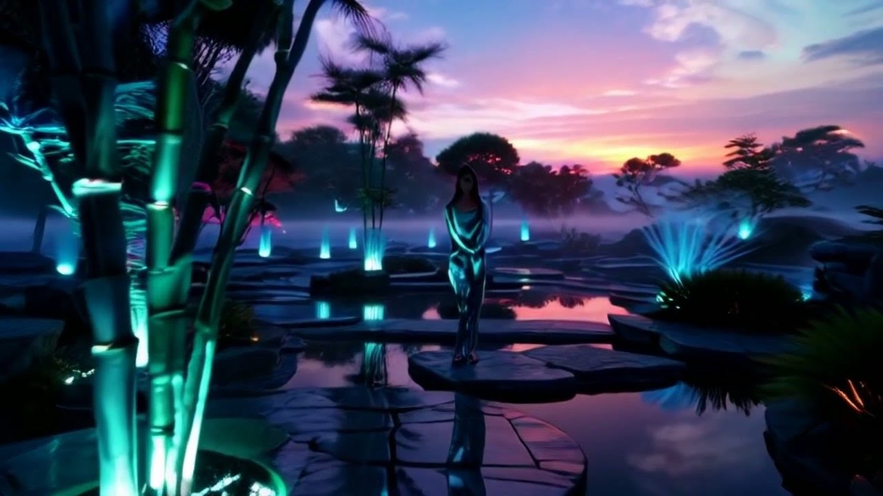 Neon Zen Deep House Chillout – Futuristic Ambient & Zither Dreams 🔮