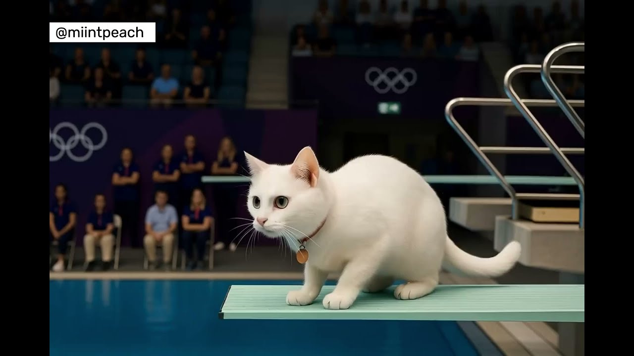 My Cat is diving (Pollo AI CPP) 다이빙하는 우리집 고양이 마요.