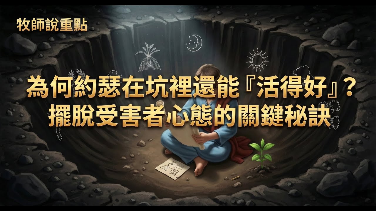 牧師說重點：為何約瑟在坑裡還能「活得好」？擺脫受害者心態的關鍵秘訣