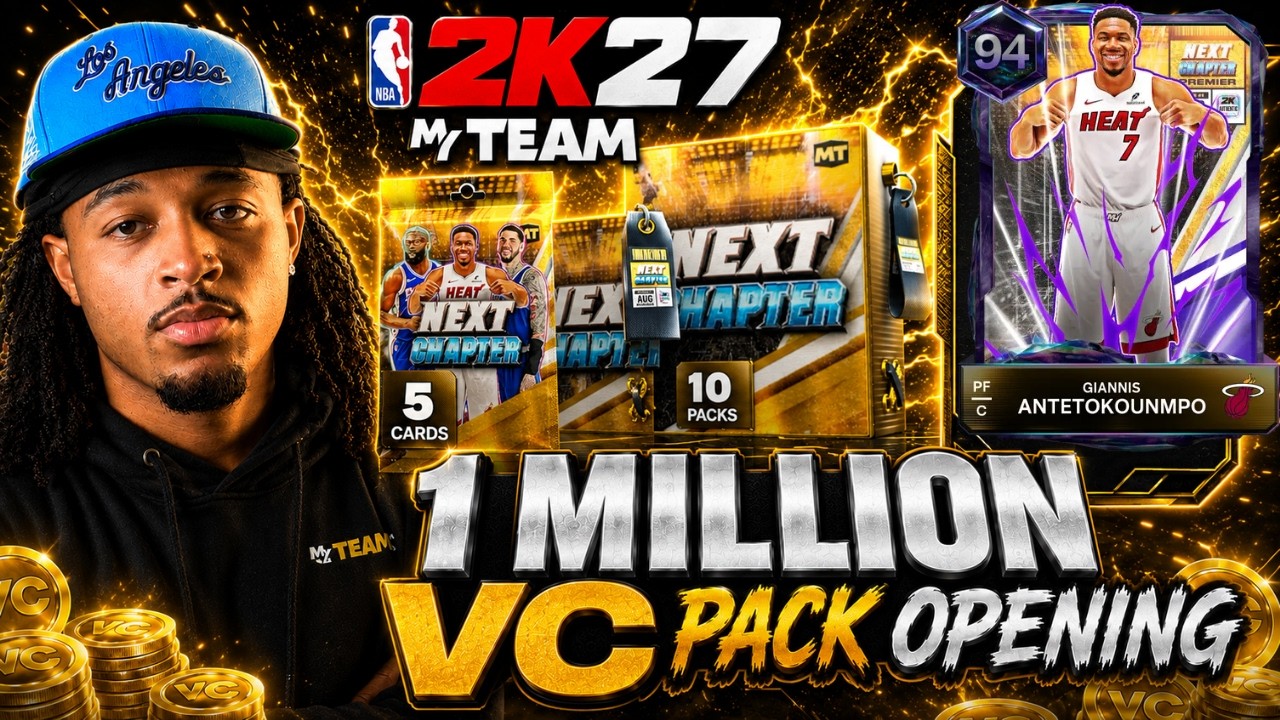 ОТКРЫТИЕ ПАКОВ НА 1 МИЛЛИОН VC! ПОТРЯСАЮЩИЕ ШАНСЫ! ОТКРЫТИЕ ПАКОВ В NBA 2K27 MYTEAM