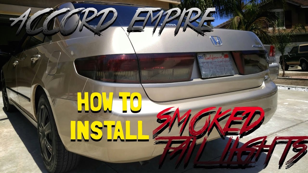 How to Tint Tail Lights with Vinyl Warp - Honda Accord