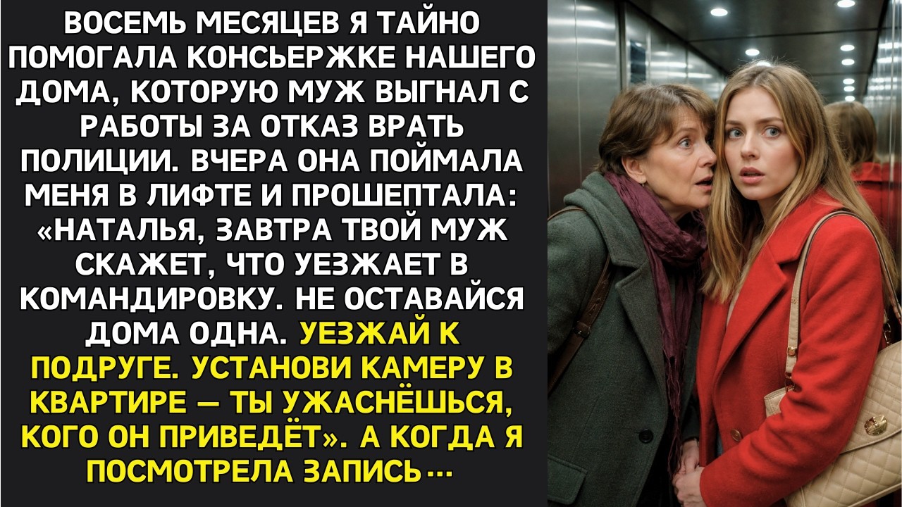 "Завтра не оставайся дома одна" — прошептала консьержка, которой я помагала. Я установила камеру...