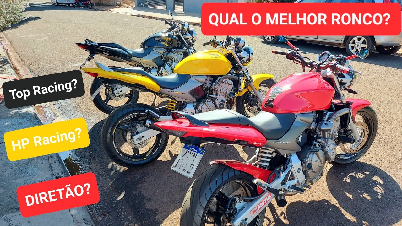 Comparando escapamentos para Hornet Carburada
