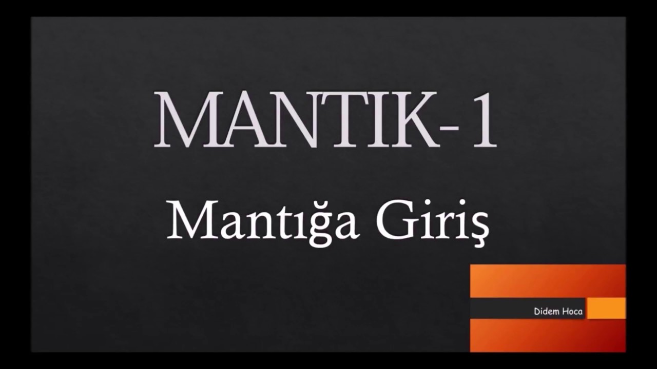 Mantığa Giriş