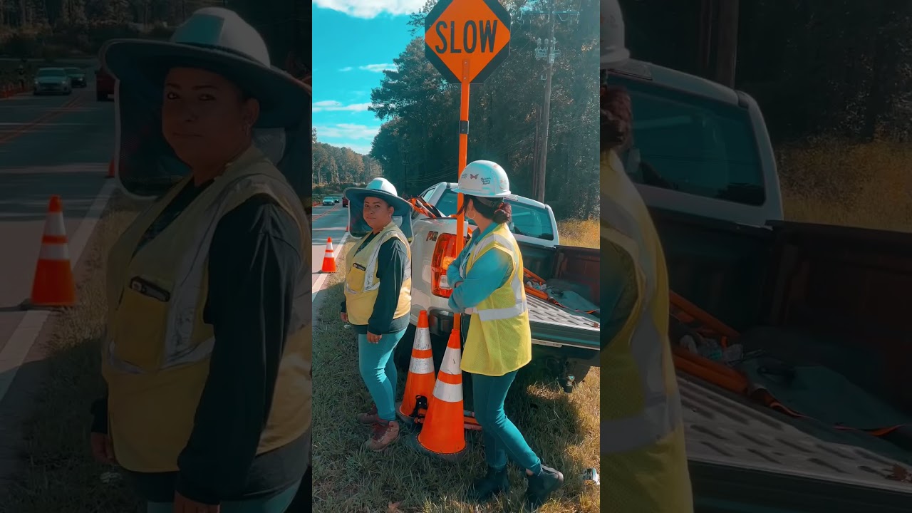 Traffic Control.Barrels, Cones, Signs, Message & Arrow Boards and Law Enforcement. #georgia #shorts