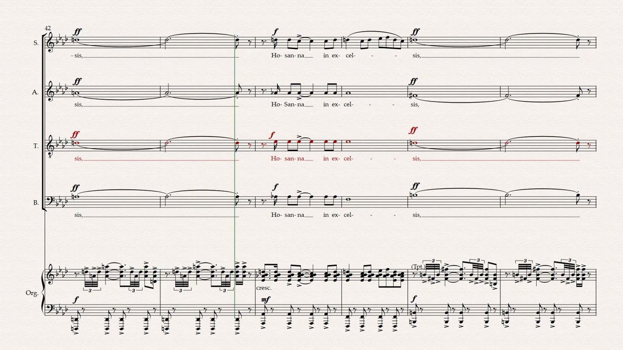 Sanctus by Karl Jenkins - Tenor Rehearsal Part
