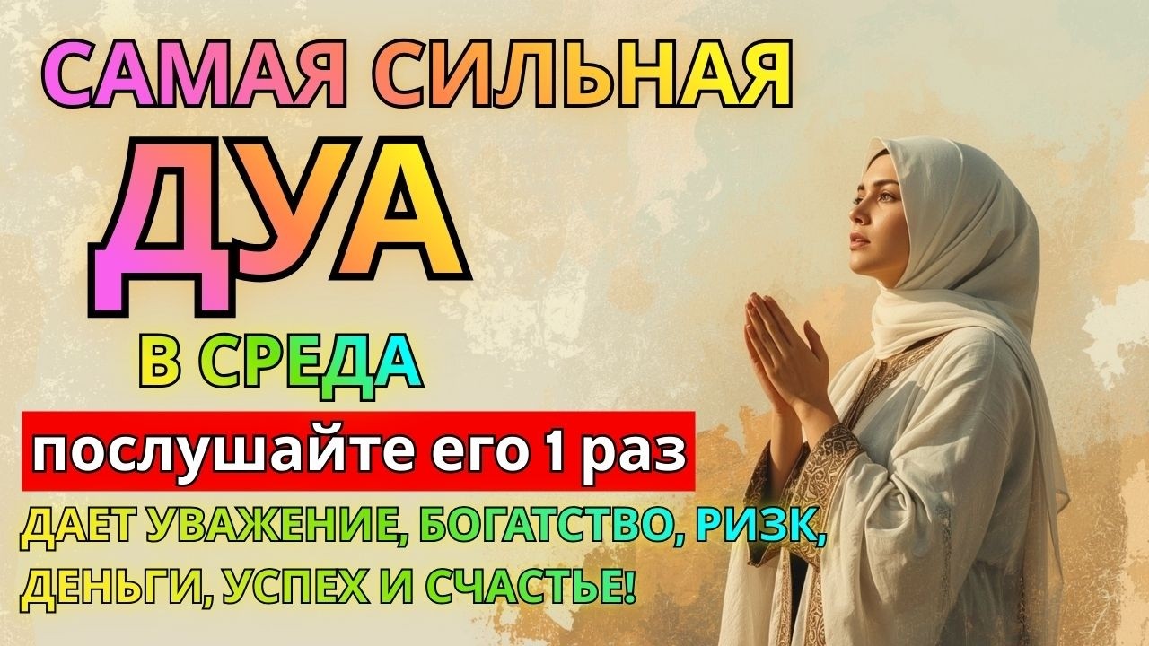 САМАЯ СИЛЬНАЯ ДУА в СРЕДА! РИЗК, БОГАТСТВО, УСПЕХ, СЧАСТЬЕ!