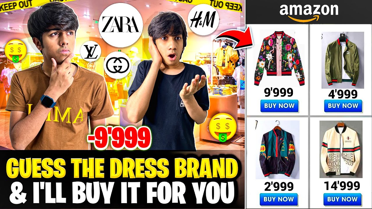 Guess The Dress Brand Logo 👘And  I Will Buy💰It For You | Gucci,Nike,Rolex😭 Richest Video - Tsg Mann