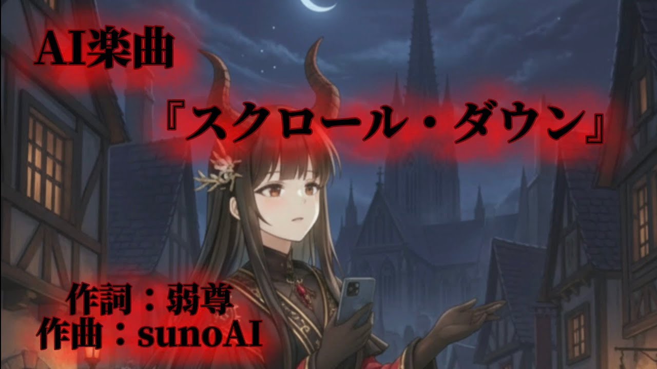 ​『スクロール・ダウン』- 炎上への警告。ダークな中毒性ロック【Suno AI / 自作歌詞】