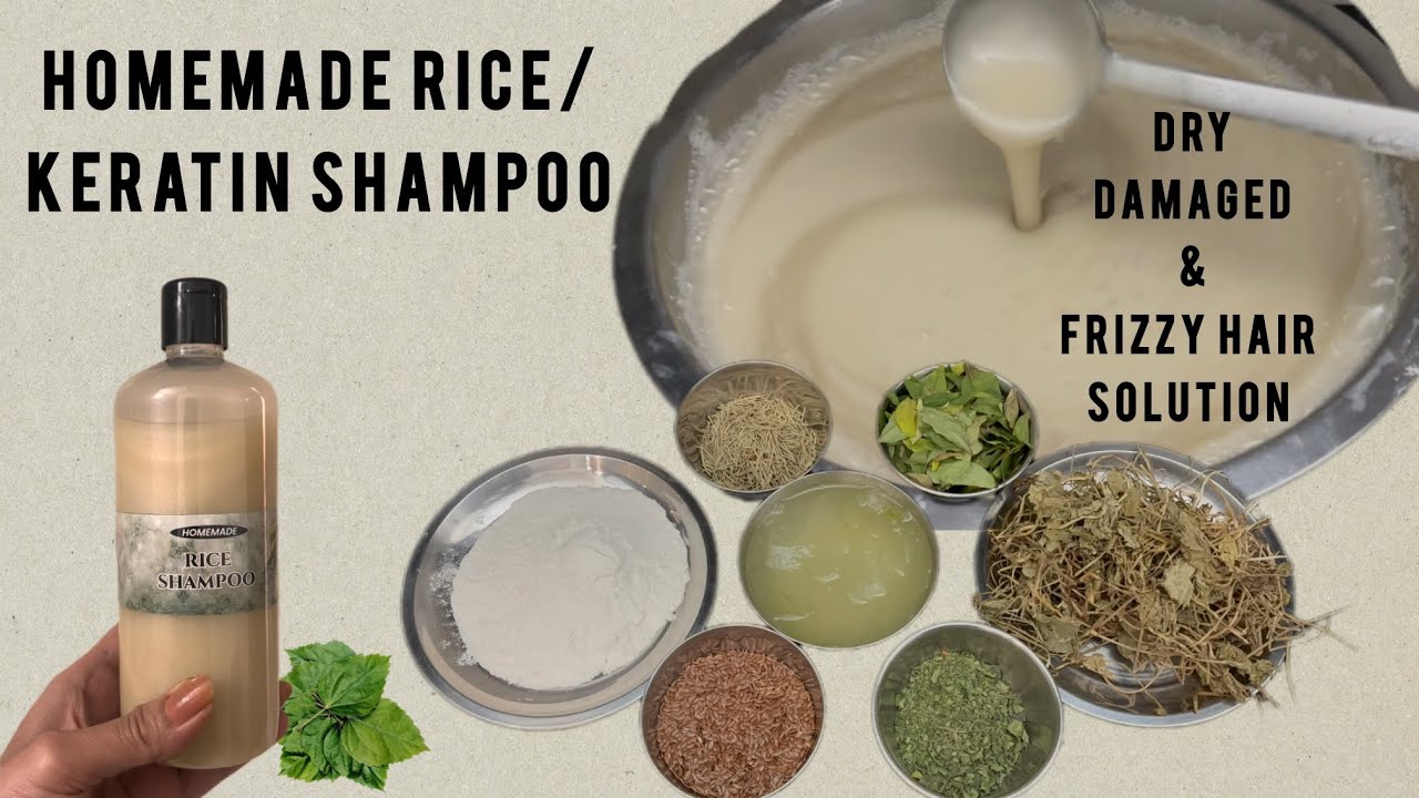Homemade Rice/ Keratin Shampoo*Dry Damaged & Frizzy Hair Solution #2026 