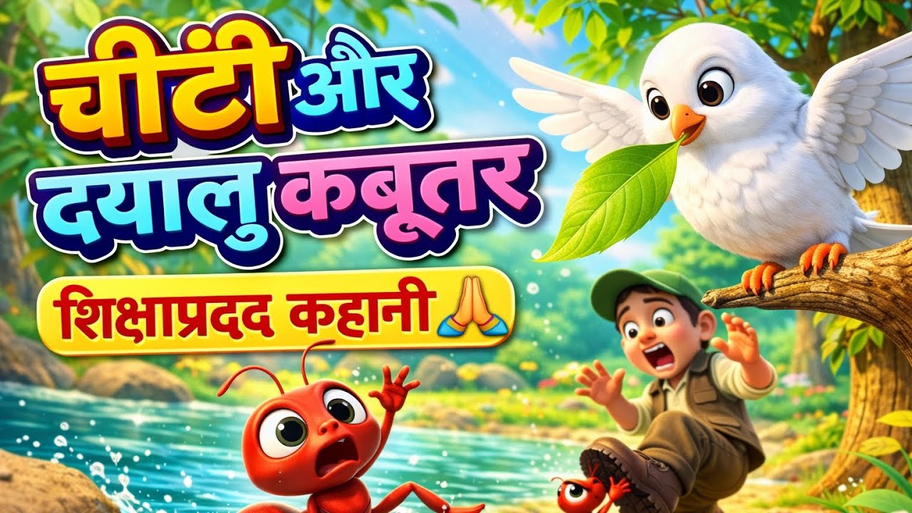 चिट्टी और दयालु कबूतर | Moral Story for Kids | NCERT Hindi Story | Kids Learning#stories #cartoon 