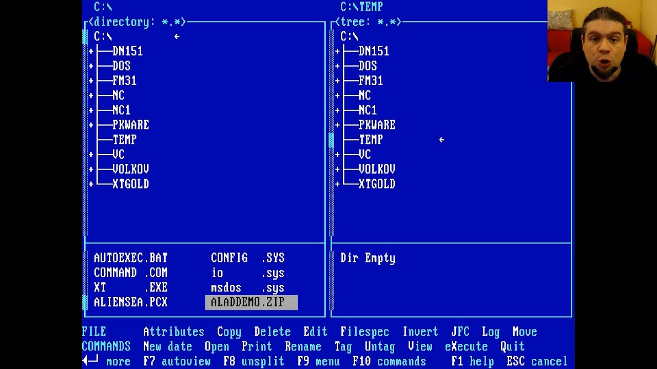 File manager per DOS