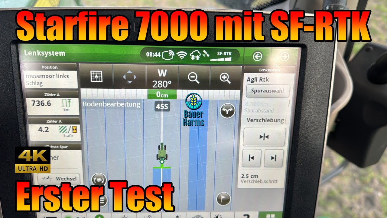 John Deere Starfire SF 7000 mit SF-RTK erster Test beim Grubbern, Greenstar, AMS, Autotrac, 6420