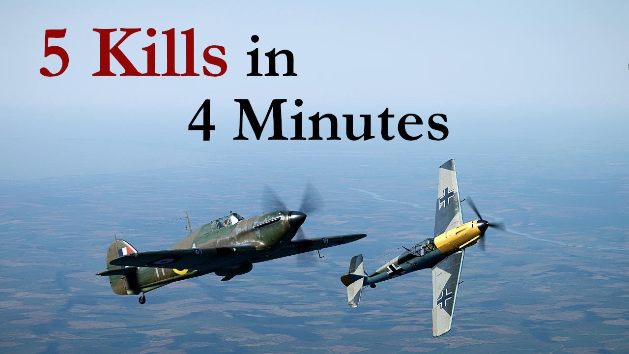 Ace in 4 minutes BF109 E7 - IL2 GB Finnish Server [VR]