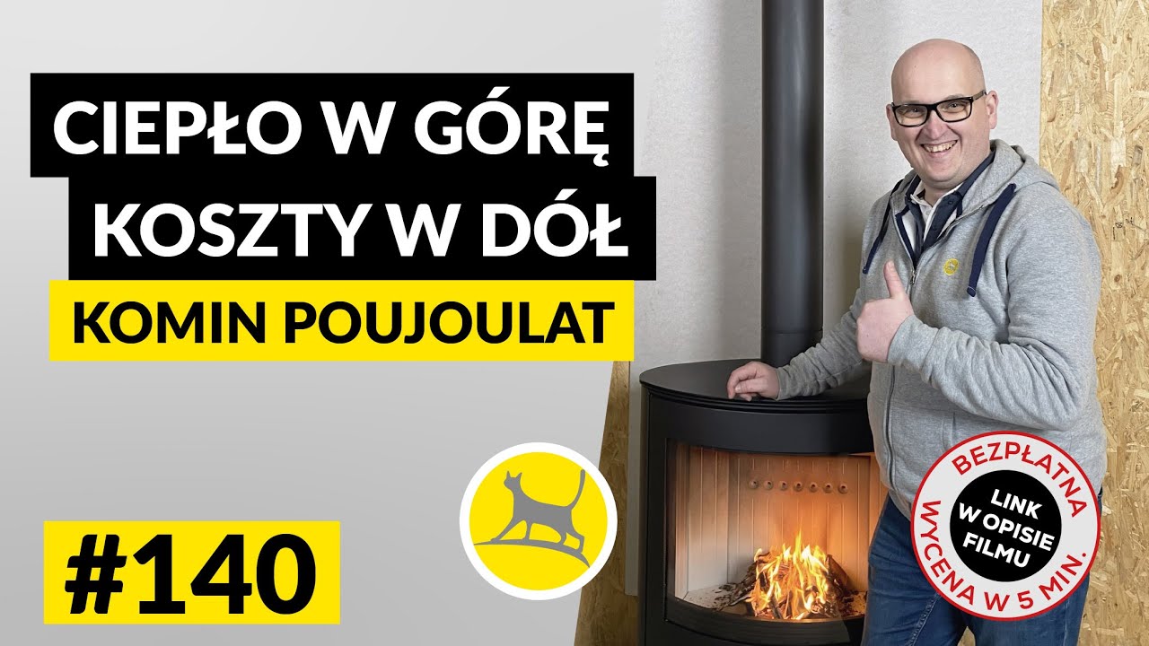 CIEPŁO W GÓRĘ, KOSZTY W DÓŁ #140 Kominek wolnostojący w domu szkieletowym z płaskim dachem