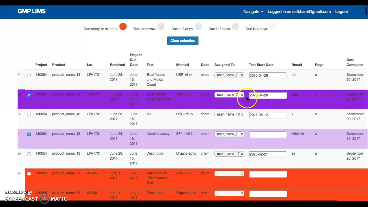GMP LIMS Demo