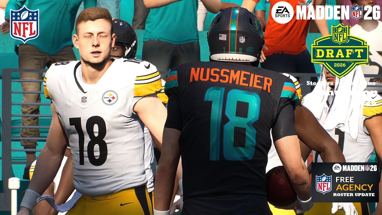 Madden 26 Will Howard Steelers vs Garrett Nussmeier Miami Dolphins Sim NFL DRAFT EARLY 2026 GamePlay