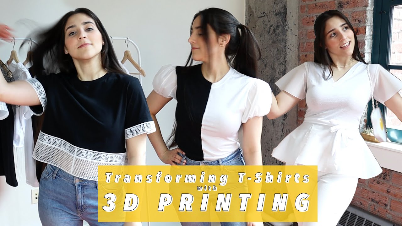 Using 3D PRINTED FABRIC to Transform T-Shirts