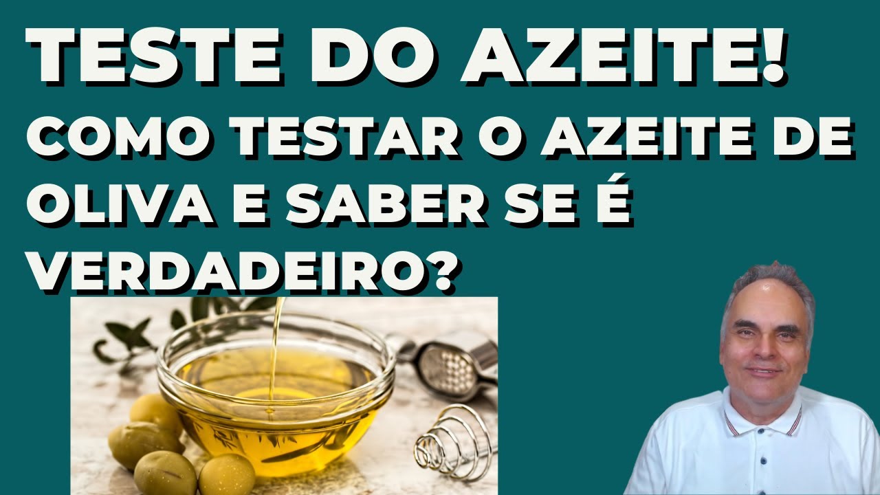 Seu azeite de oliva é falso? Aprenda como testar em casa! Teste infalível!