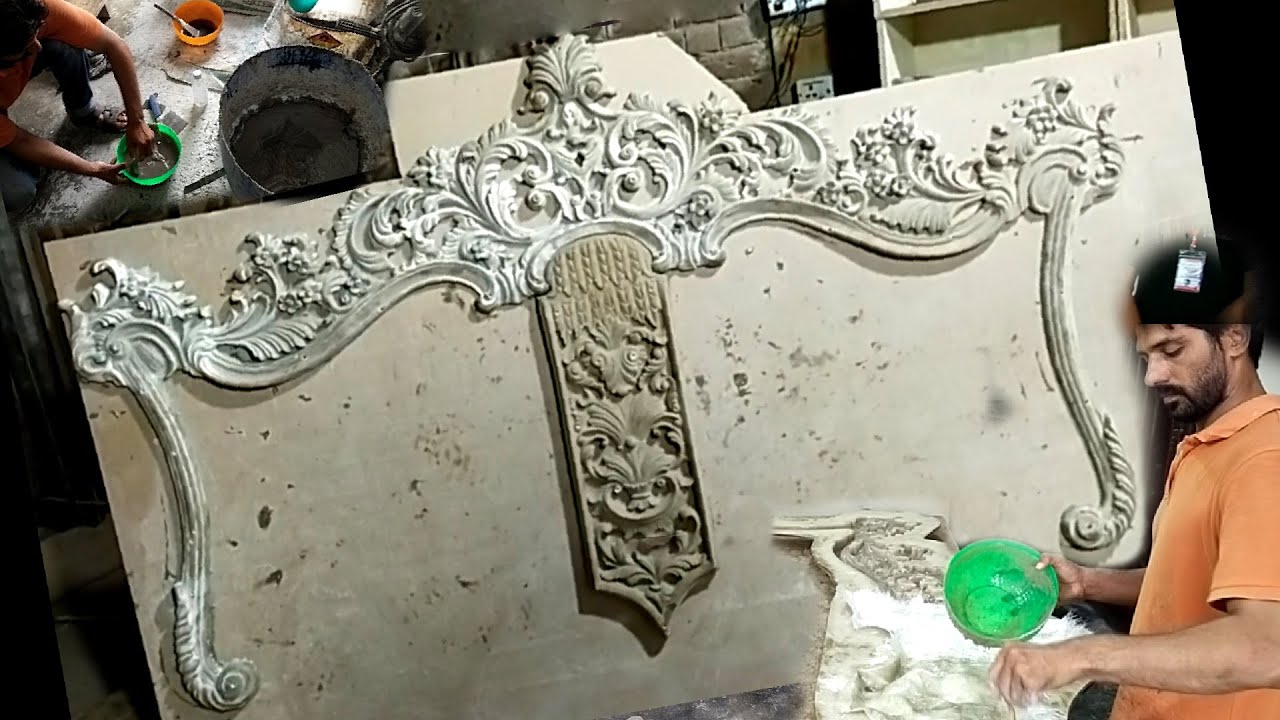 Very Cool ! Process of Making Fiber Glass Crown Bed, Die Casting with Resin Mate 
