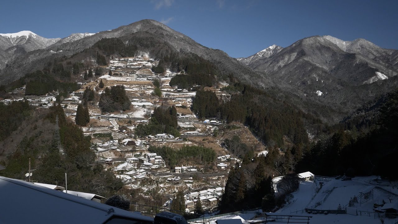 4k 寒波襲来翌日の落合集落雪景色 2026年1月12日