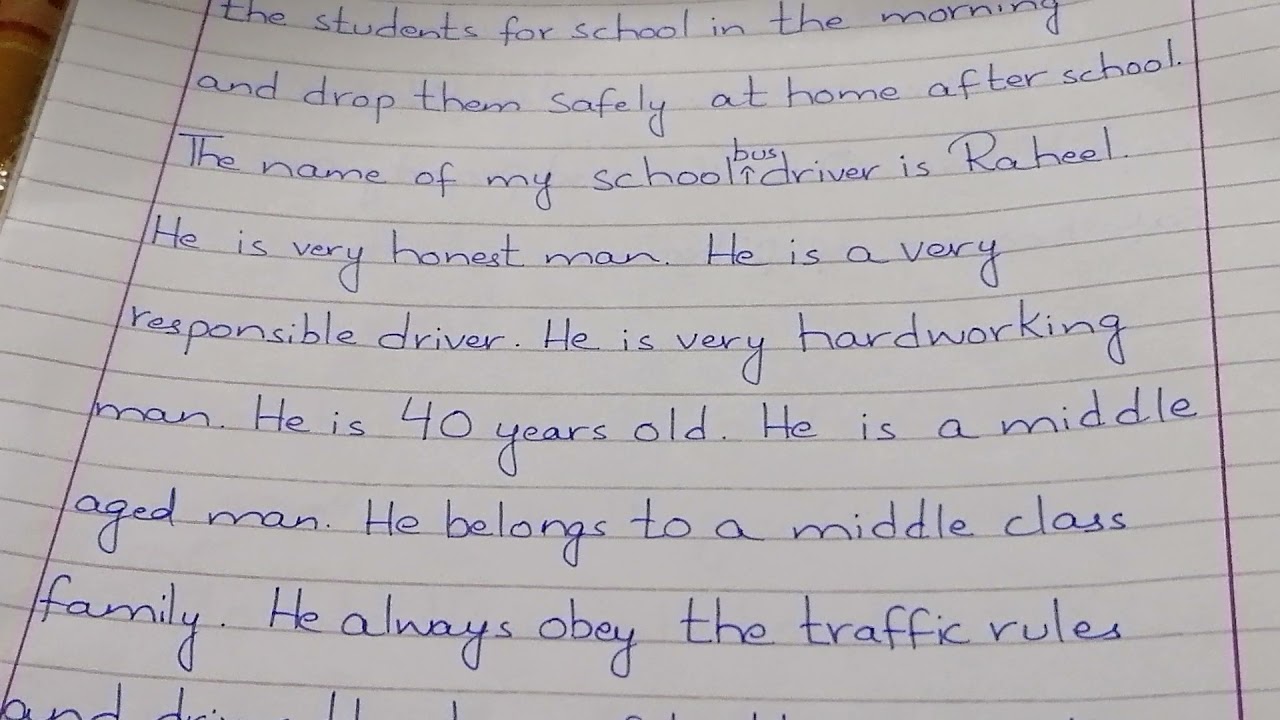 ESSAY MY SCHOOL BUS DRIVER/12_NOV_2021