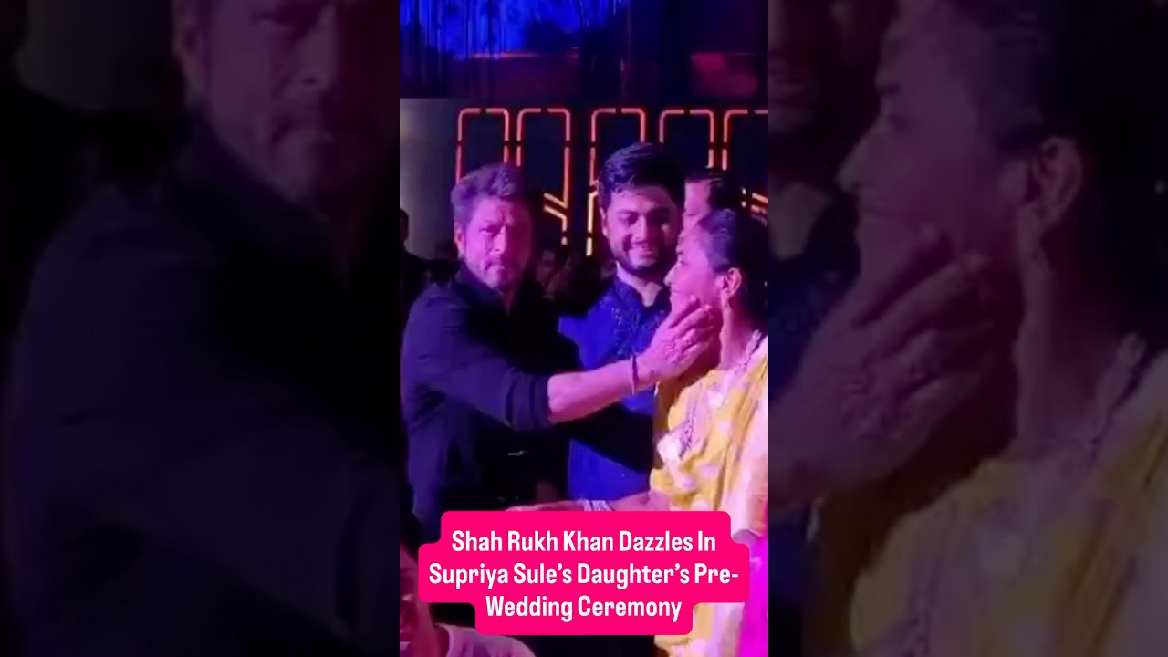 #Viral Shah Rukh Khan Lights Up Supriya Sule&rsquo;s Daughter&rsquo;s Pre-Wedding Ceremony #sharadpawar