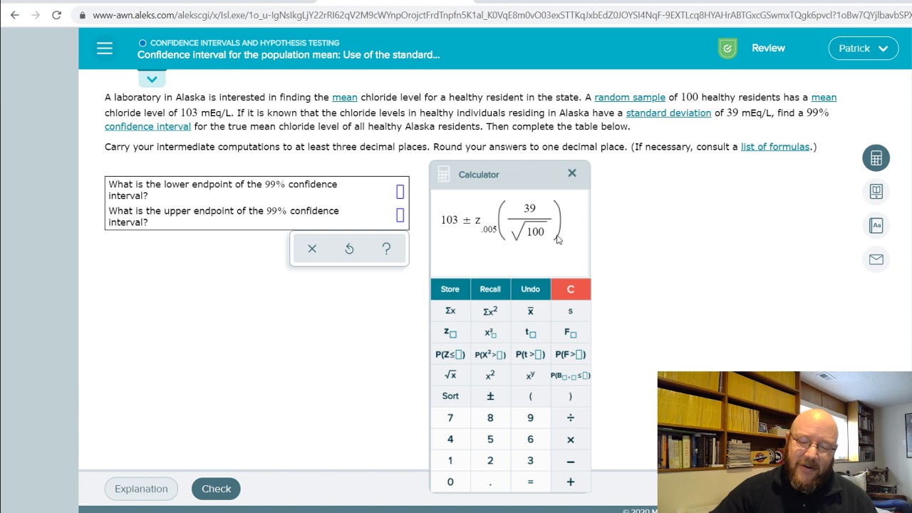 BUSAD265 Ch 9 Confidence Interval for the Population Mean Use of the Standard Normal