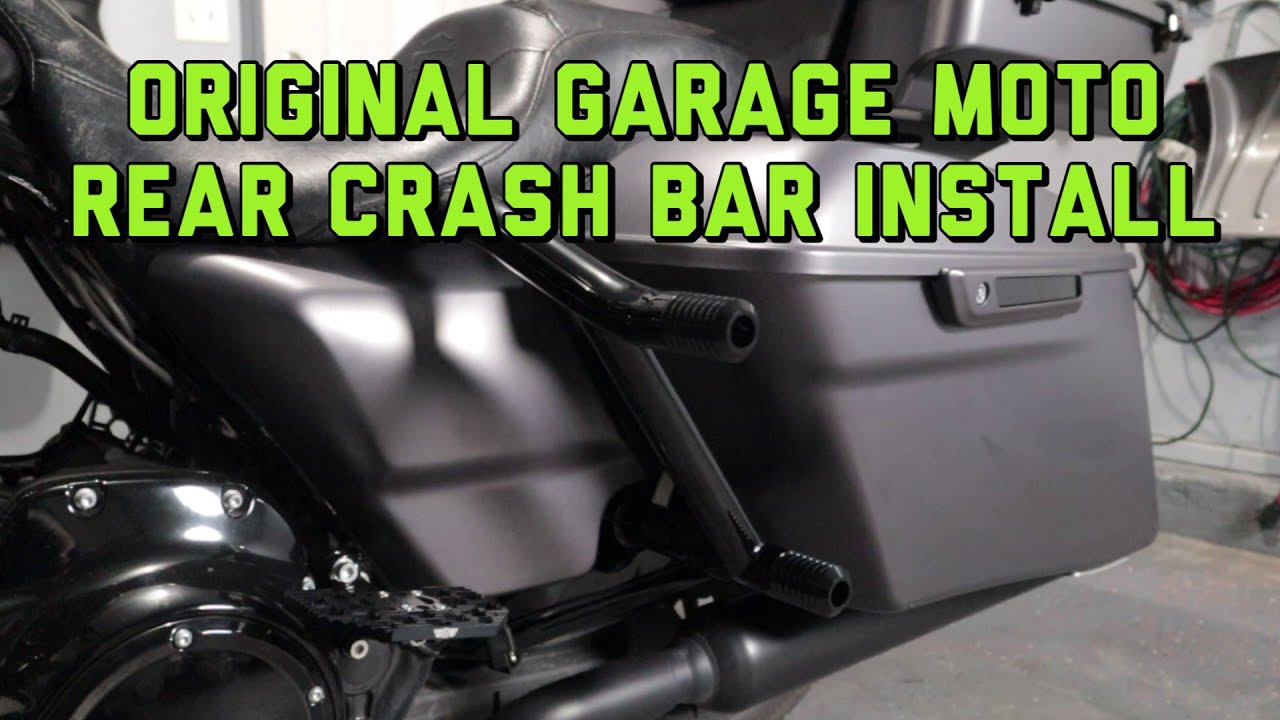 Install Original Garage Moto Rear Crash Bar #originalgaragemoto #crashbars #performancebagger