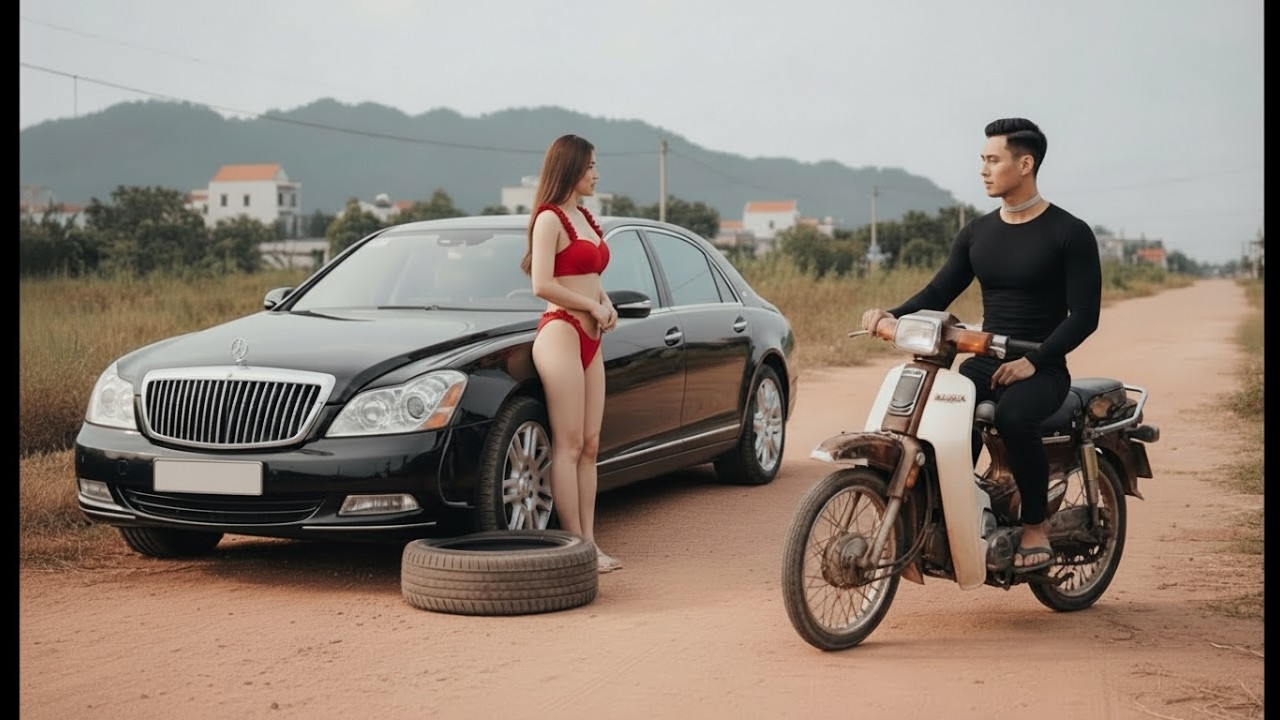 Anh Xe Ôm Đang Sửa Xe Cho Nữ Tỷ Phú… 10 Tên Côn Đồ Kéo Tới – Cái Kết Khiến Tất Cả Sững Sờ!