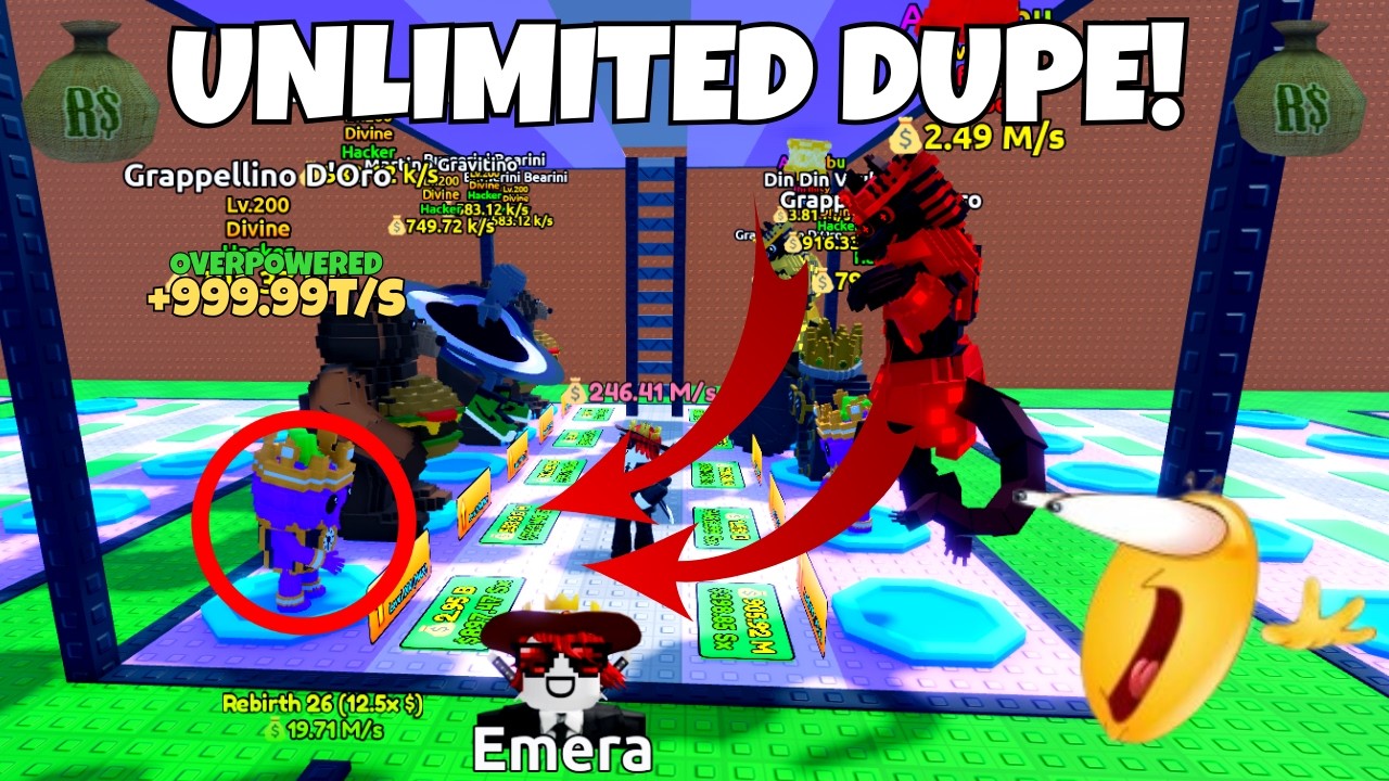 Я нашел ЛУЧШИЙ баг с дублированием Brainrot в игре Escape Tsunami (Roblox)