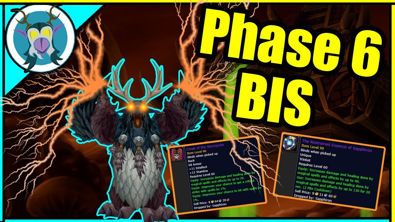 Phase 6 Balance (Moonkin) Druid Best In Slot Guide! - World Of Warcraft Classic