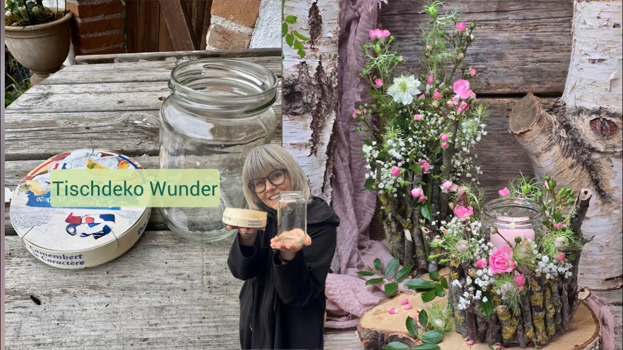 Nicht wegwerfen! Aus K&auml;seschachtel & Glas wird ein Deko-Wunder 🌸