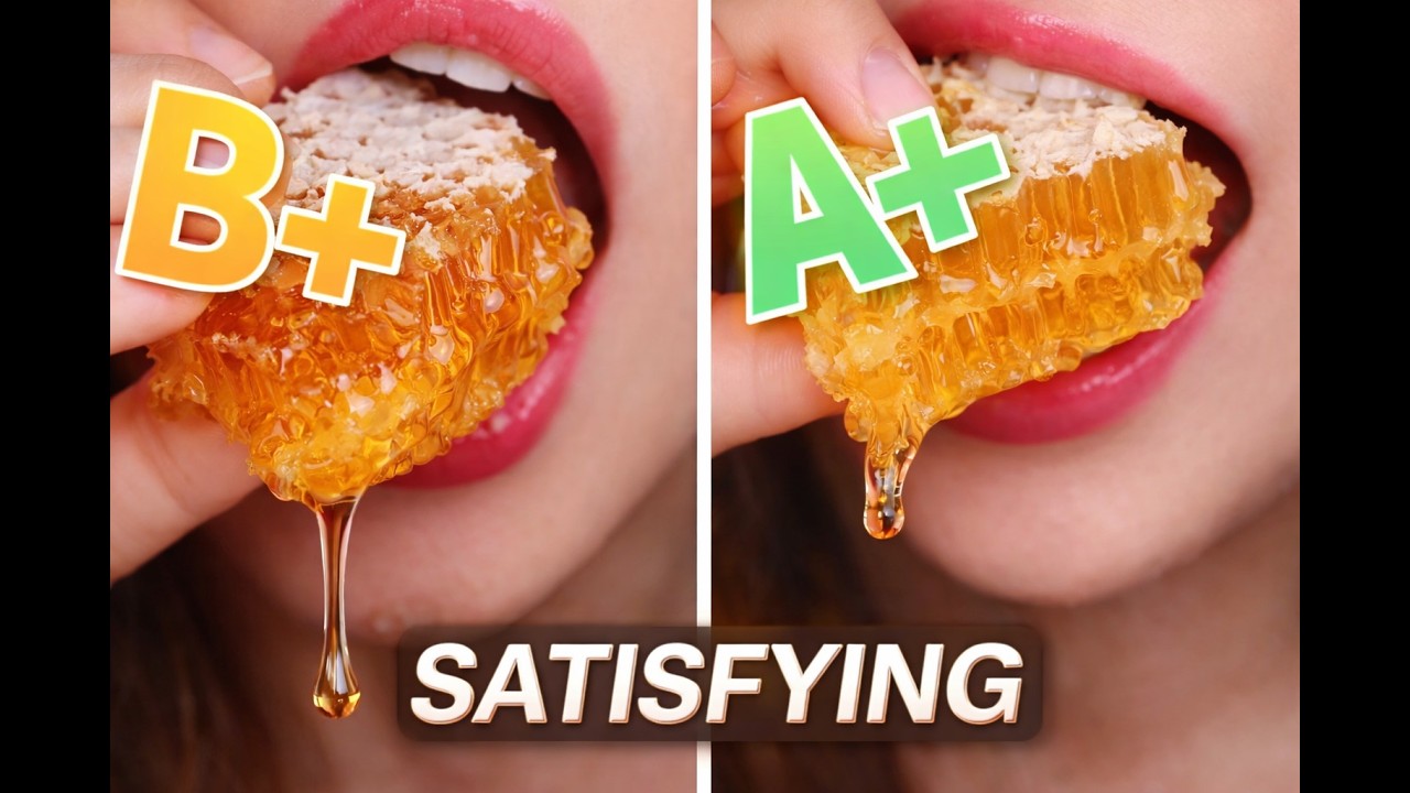 Rating Honeycomb ASMR 🍯 Most Satisfying Bites