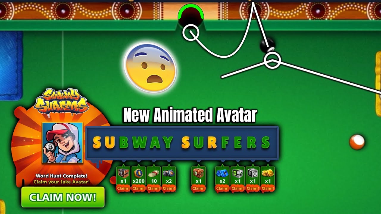 New ANIMATED Jake Avatar + Word Hunt Quest Completed (All Letters Found) 8 Ball Pool GamingWithK