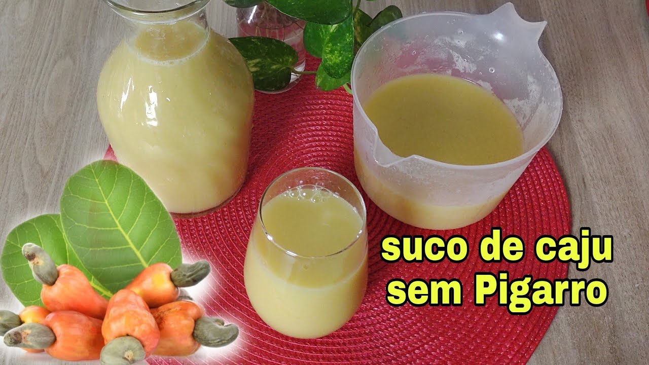 COMO FAZER SUCO DE CAJU SEM PIGARRO #sucodecaju