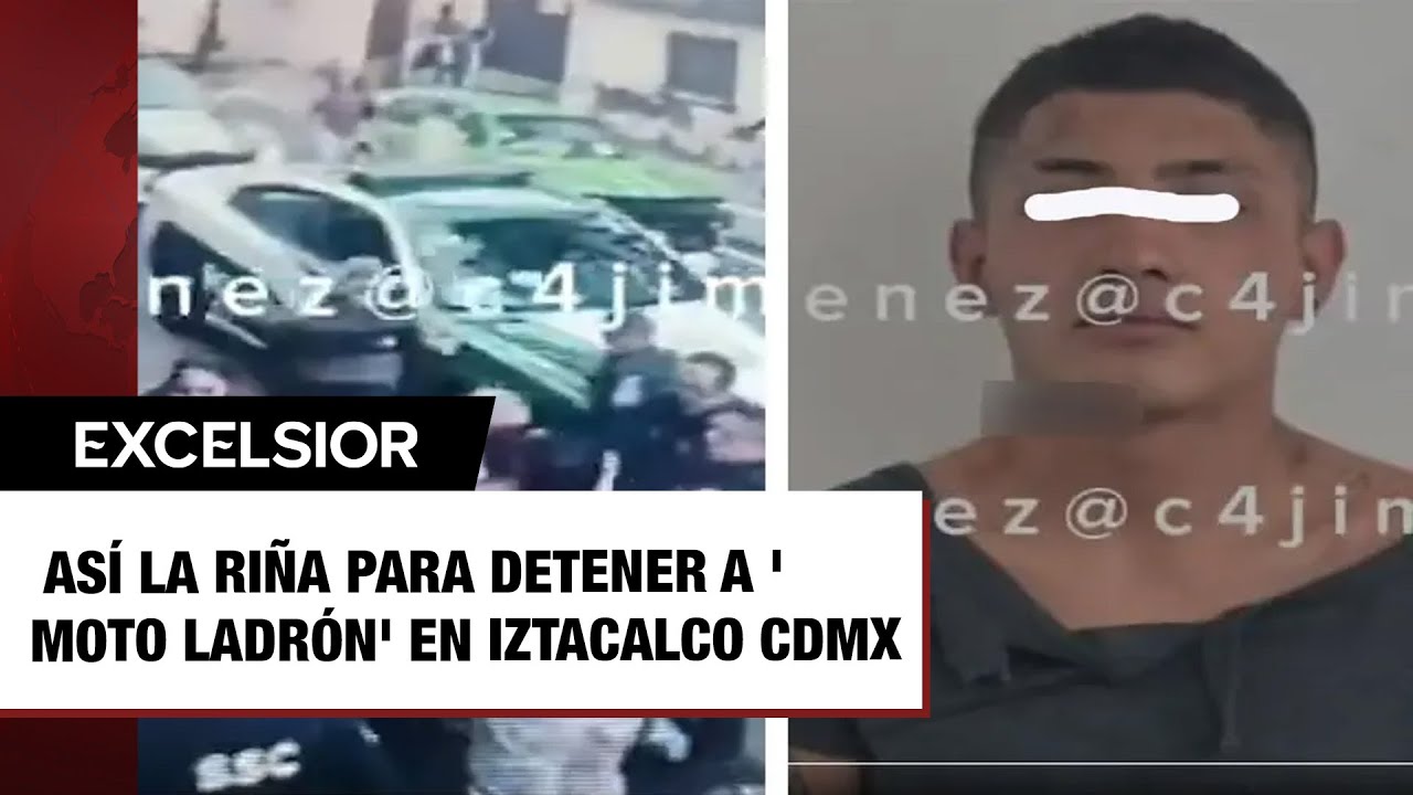 Así la riña para detener a 'moto ladrón' en Iztacalco CDMX; hasta los perros intervinieron