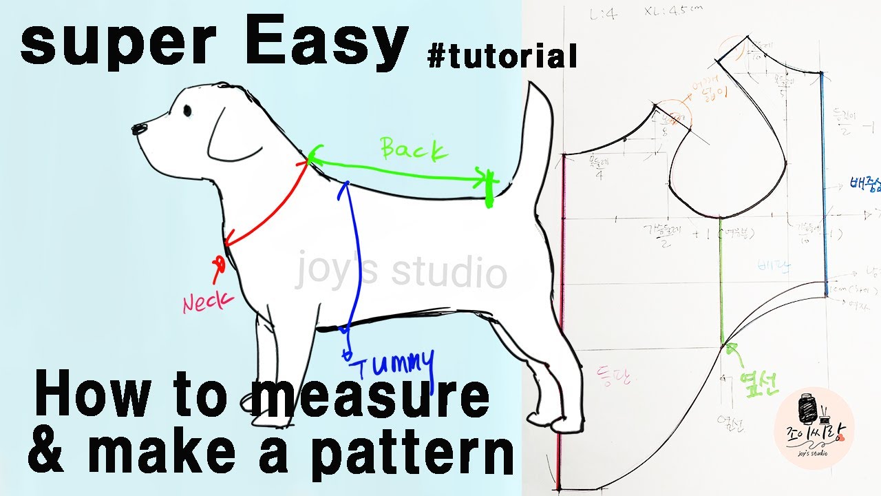 How to Measure Your Dog / How to Make a basic Pattern of a Dog for all type of clothes