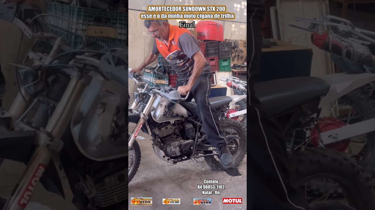 Sundown STX 200 reparo amortecedor final - na moto #moto #sundown #amortecedor #stx200 #gas