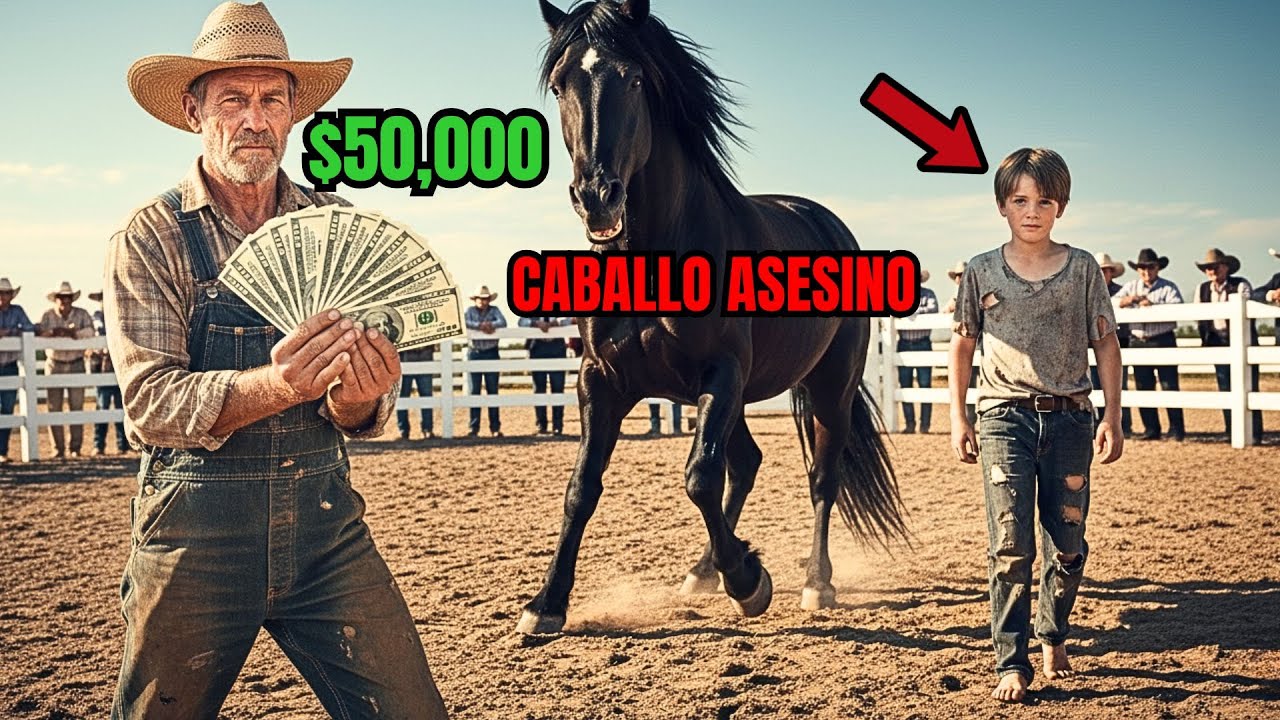 Rico Ganadero Da $50,000 Por Domar Su Caballo Asesino - Niño Descalzo Llega Y Nadie Cree Lo Que Hace