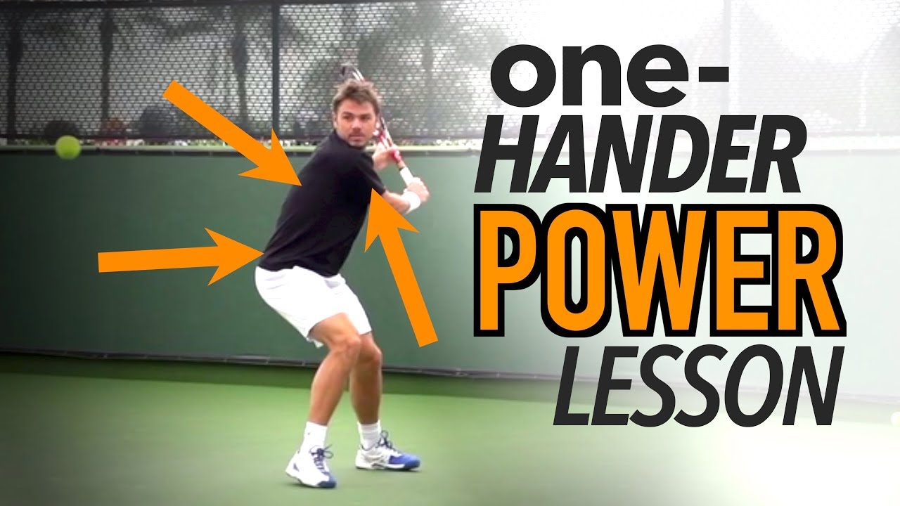 One-Handed Backhand POWER - tennis lesson