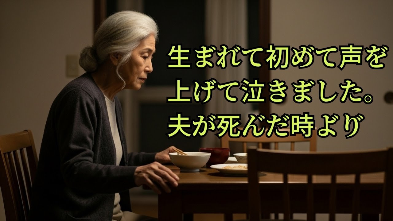 生まれて初めて声を上げて泣きました。夫が死んだ時より